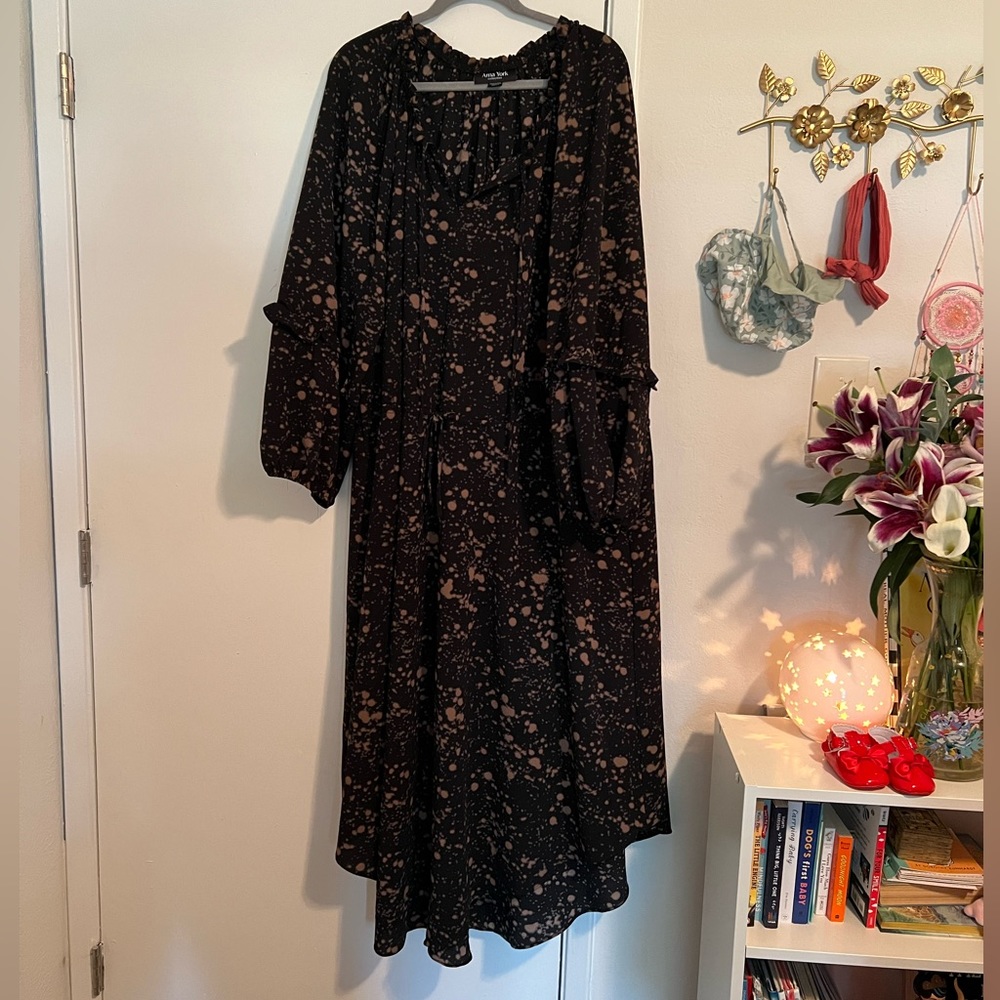 Arna York Black Paint Splatter Dress